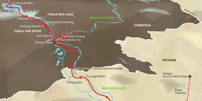 Карта реки Сайгон 